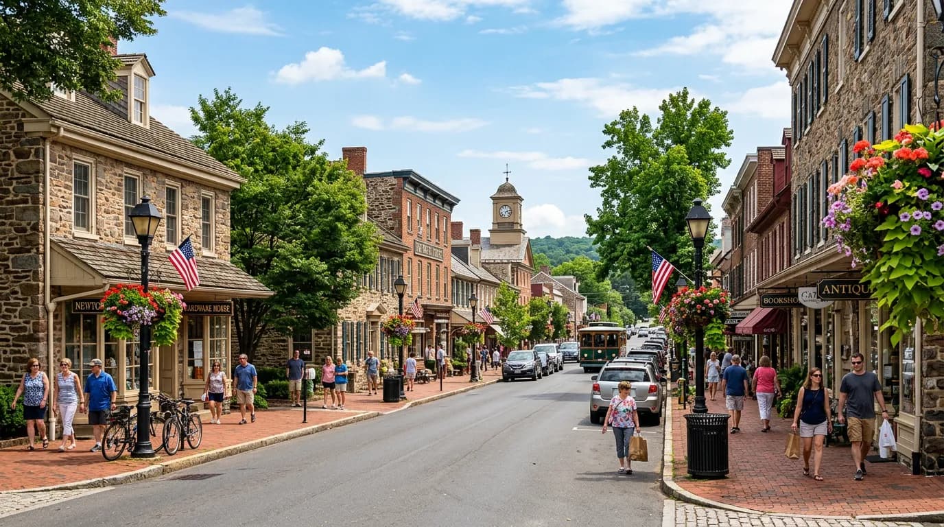 Newtown in Bucks County, PA